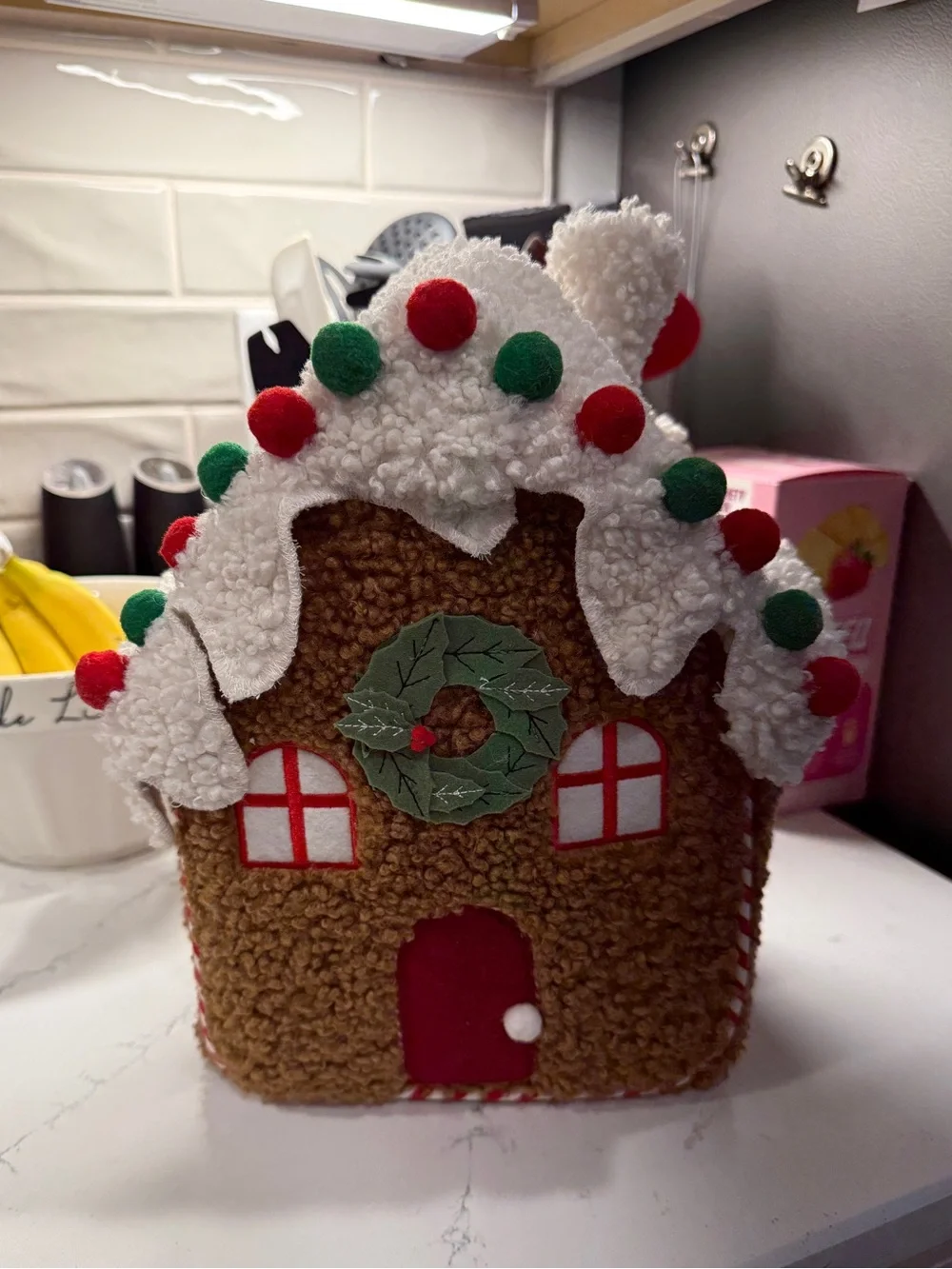 Pottery Barn Decorated Gingerbread House Pillow